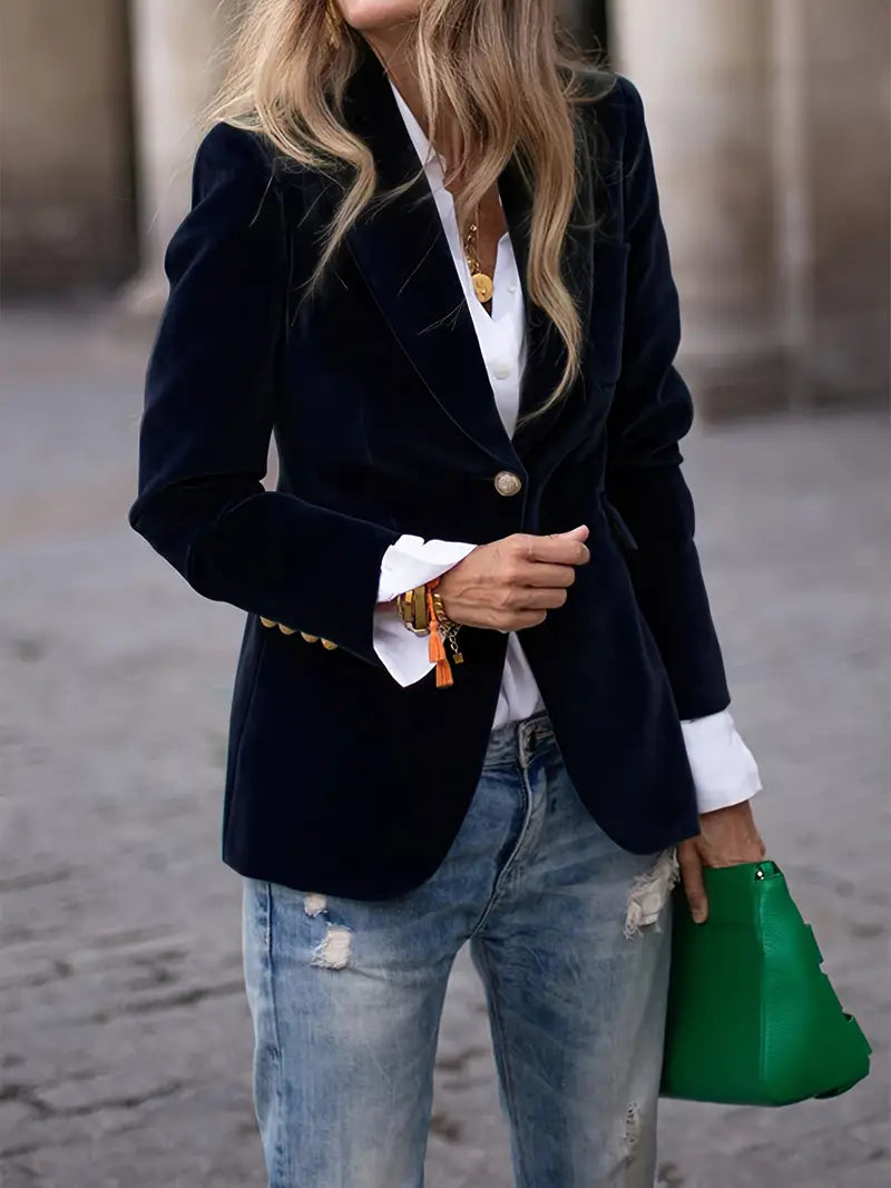Women's Velvet Tailored Blazer