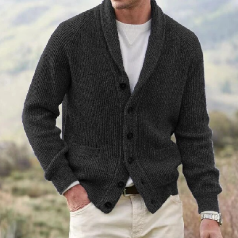 Men's Shawl Collar Cardigan