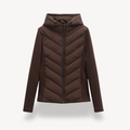 Women's Chevron Quilted Hybrid Hooded Jacket