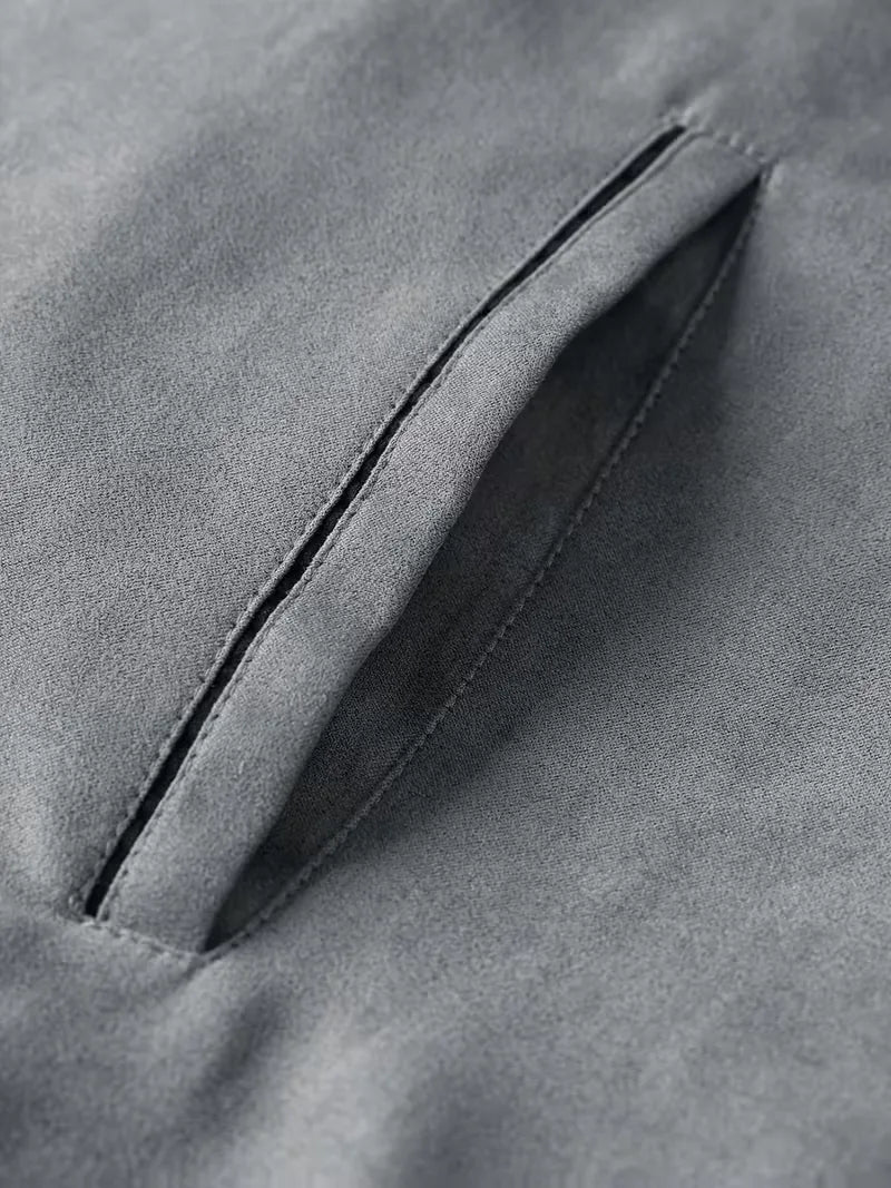 Men's Sherpa-Lined Faux Suede Trucker Jacket