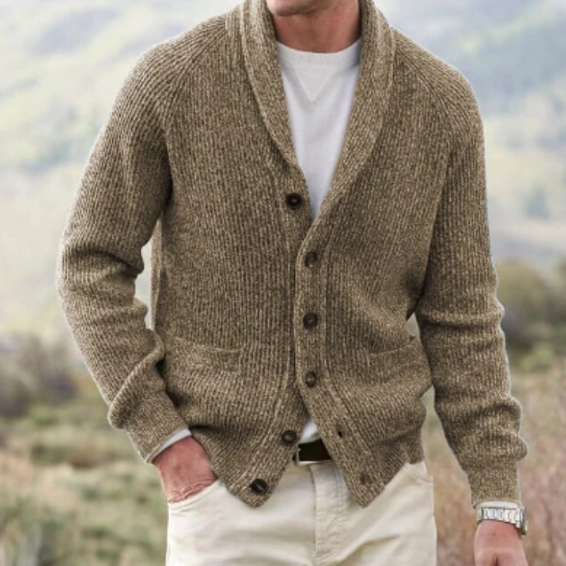 Men's Shawl Collar Cardigan