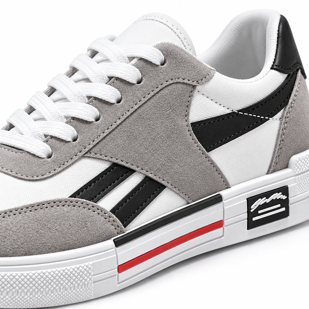 Men's Striped Low-Top Sneakers