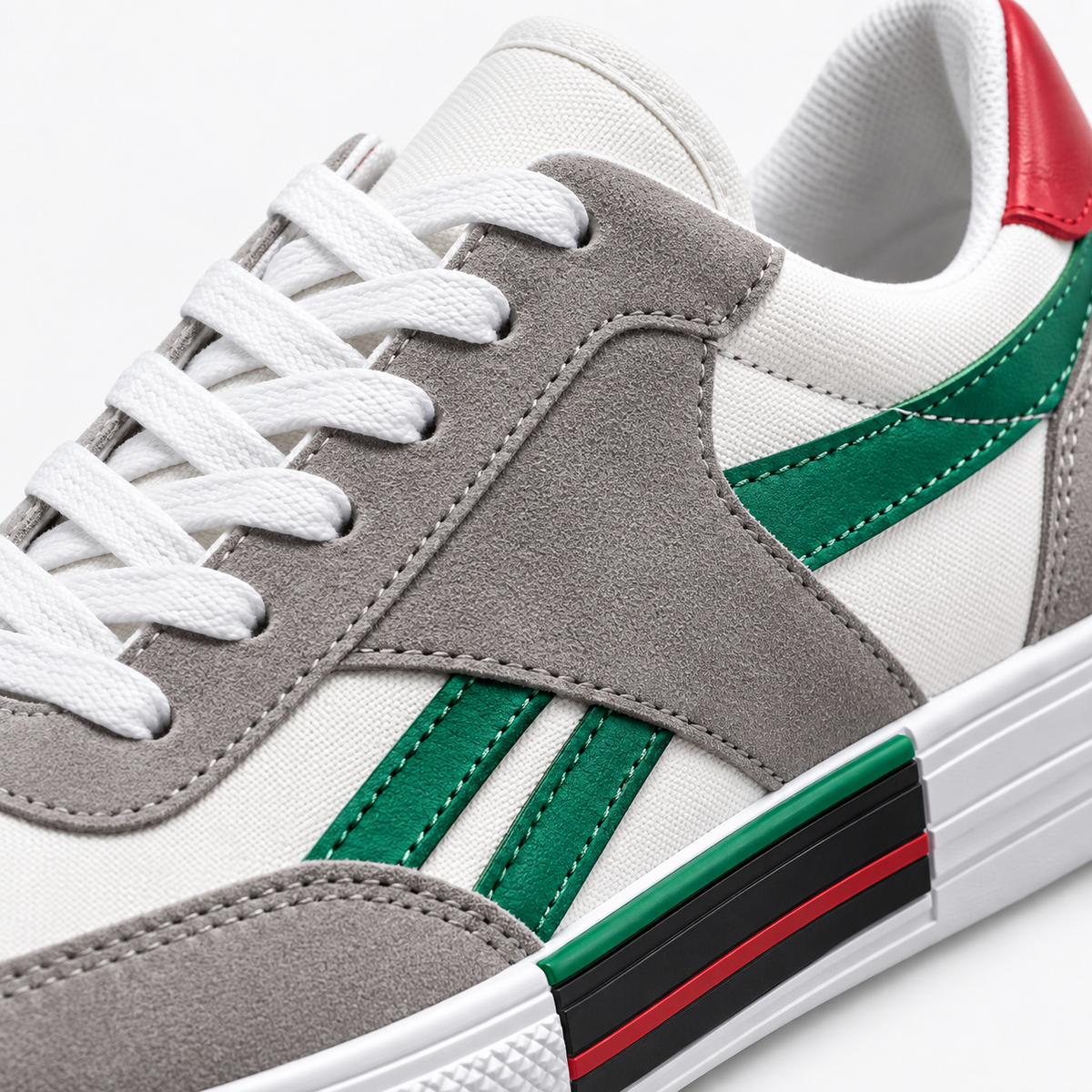 Men's Striped Low-Top Sneakers