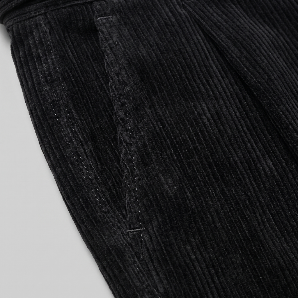 Men's Pleated Corduroy Trousers