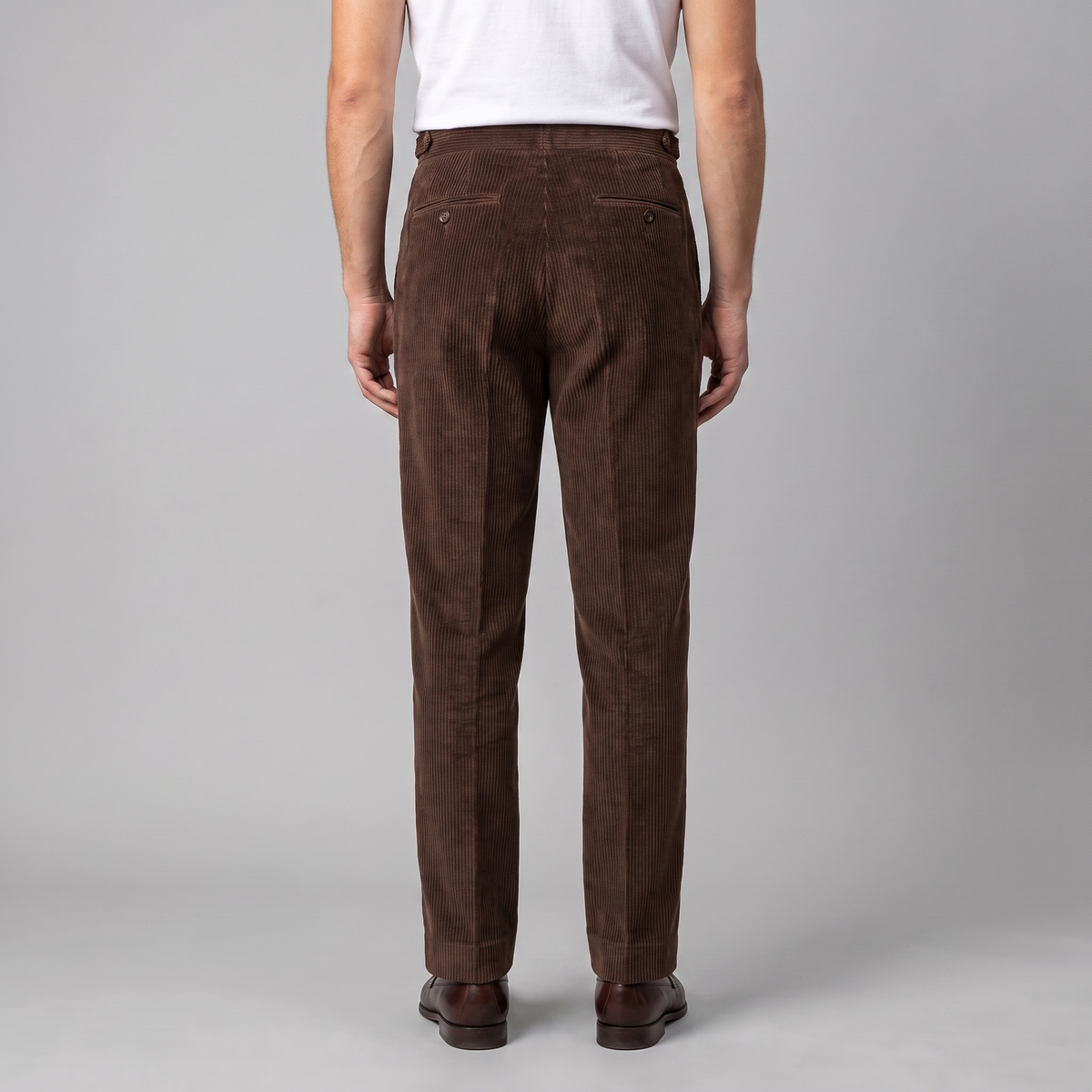 Men's Pleated Corduroy Trousers