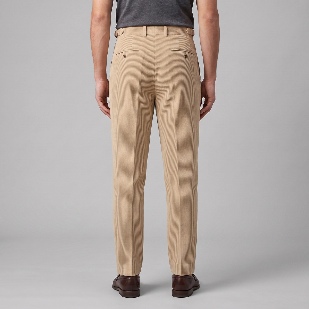 Men's Pleated Corduroy Trousers