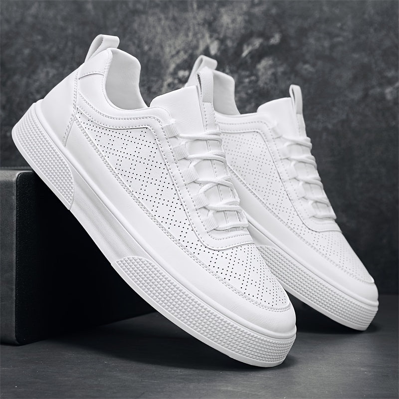 Men's Perforated Low-Top Skate Sneakers