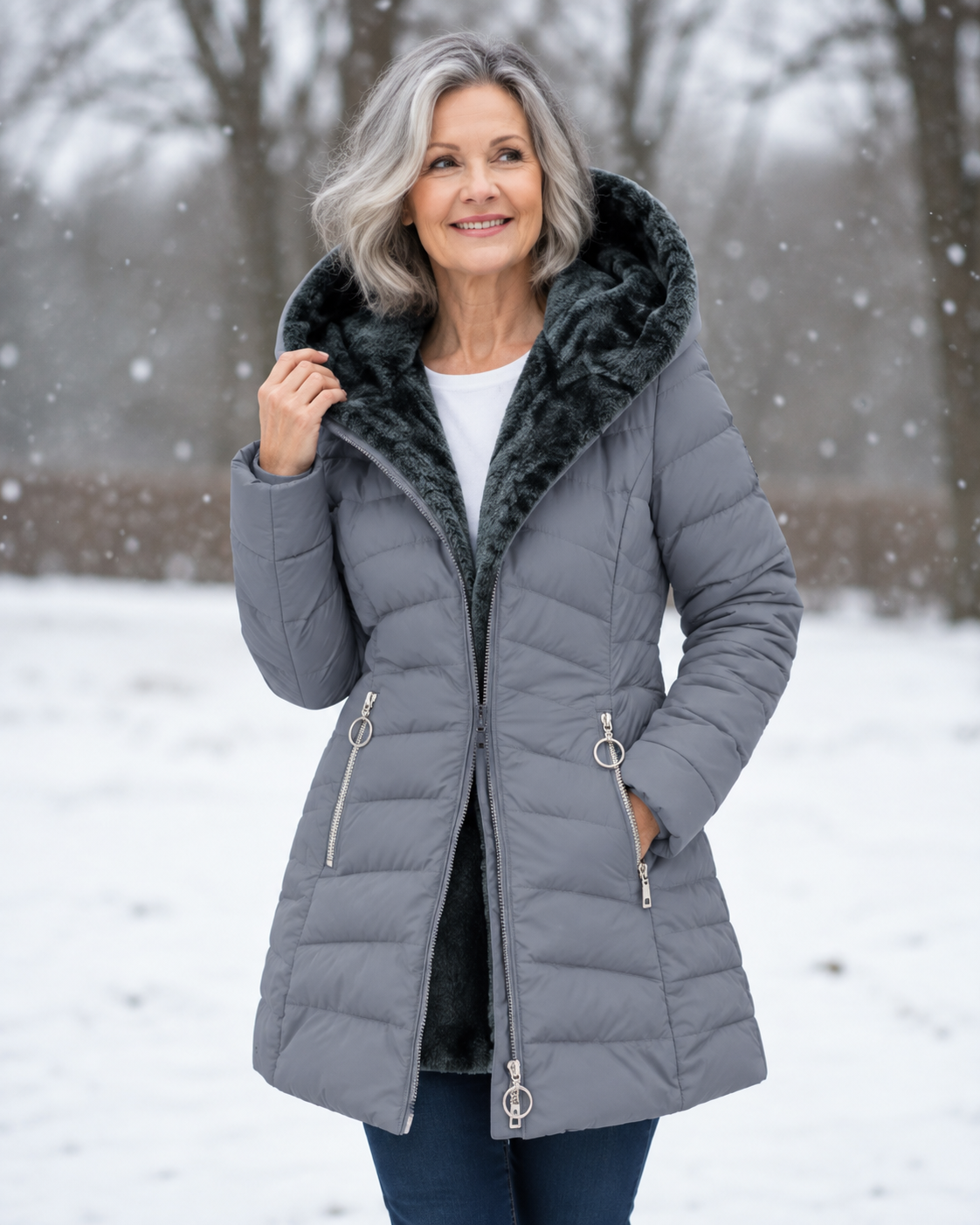 Women's Quilted Hooded Puffer Coat
