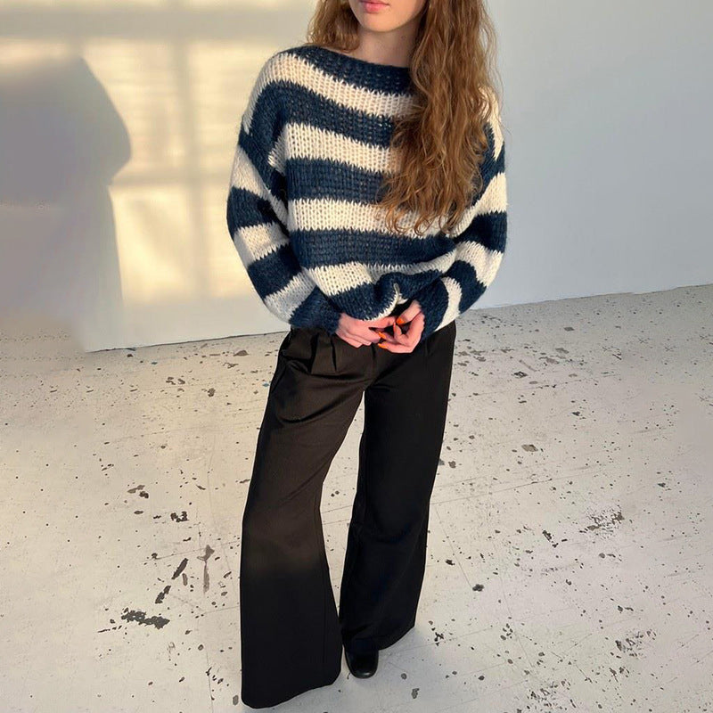 Women's Striped Knit Sweater