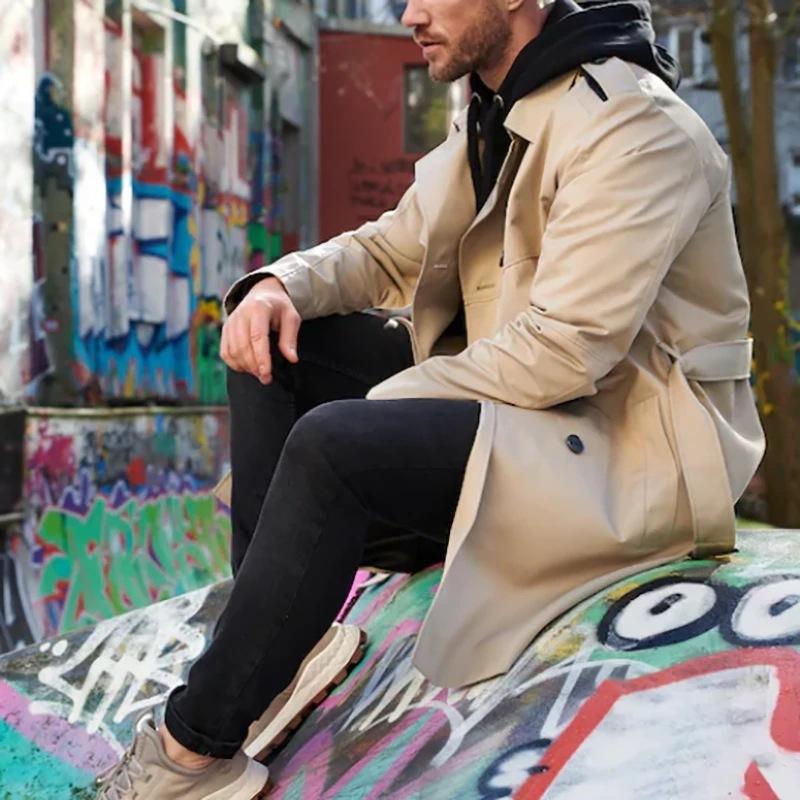 Men's Belted Trench Coat