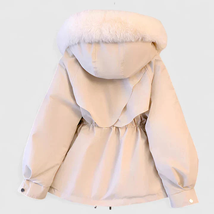 Women's Faux Fur Hooded Drawstring Parka