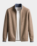 Men's Italian Knit Zip-Up Cardigan