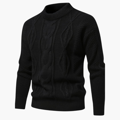 Men's Classic Cable Knit Crewneck Sweater