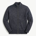 Men's Full-Zip Knit Cardigan with Stand Collar