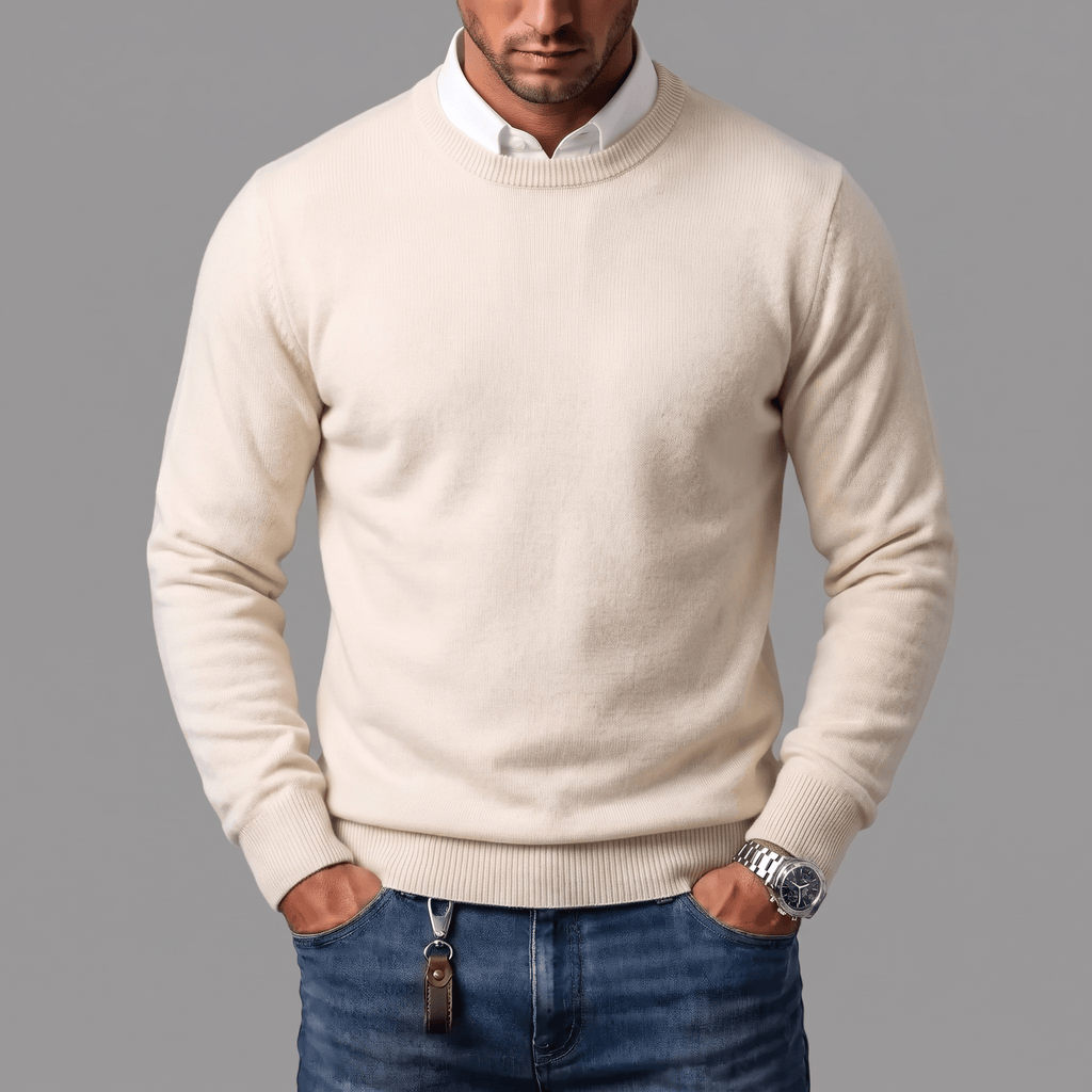 Men's Fine Knit Crewneck Sweater