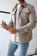 Men's Hooded Shacket with Pockets