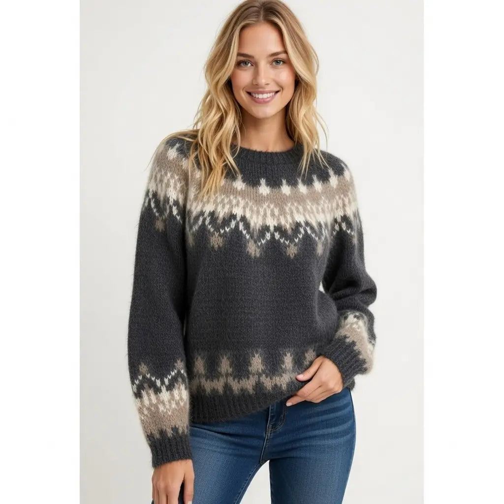 Women's Jacquard Knit Sweater