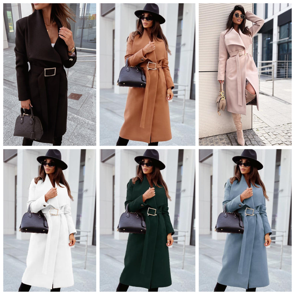 Women's Belted Maxi Wrap Coat