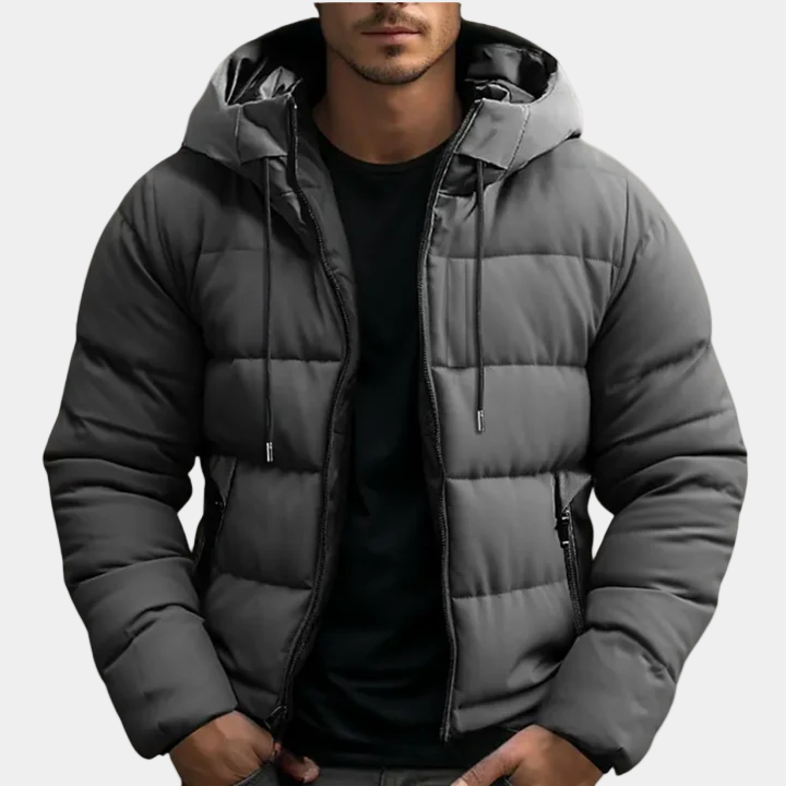 Men's Hooded Quilted Winter Jacket