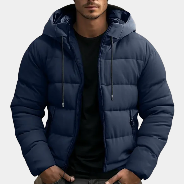 Men's Hooded Quilted Winter Jacket