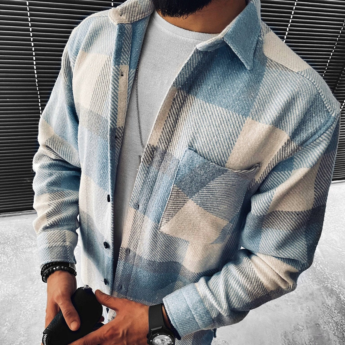 Men's Plaid Flannel Overshirt