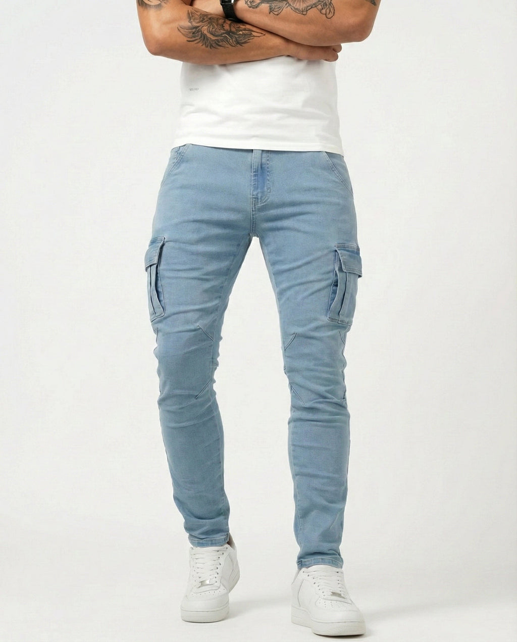 Men's Slim-Fit Stretch Cargo Jeans