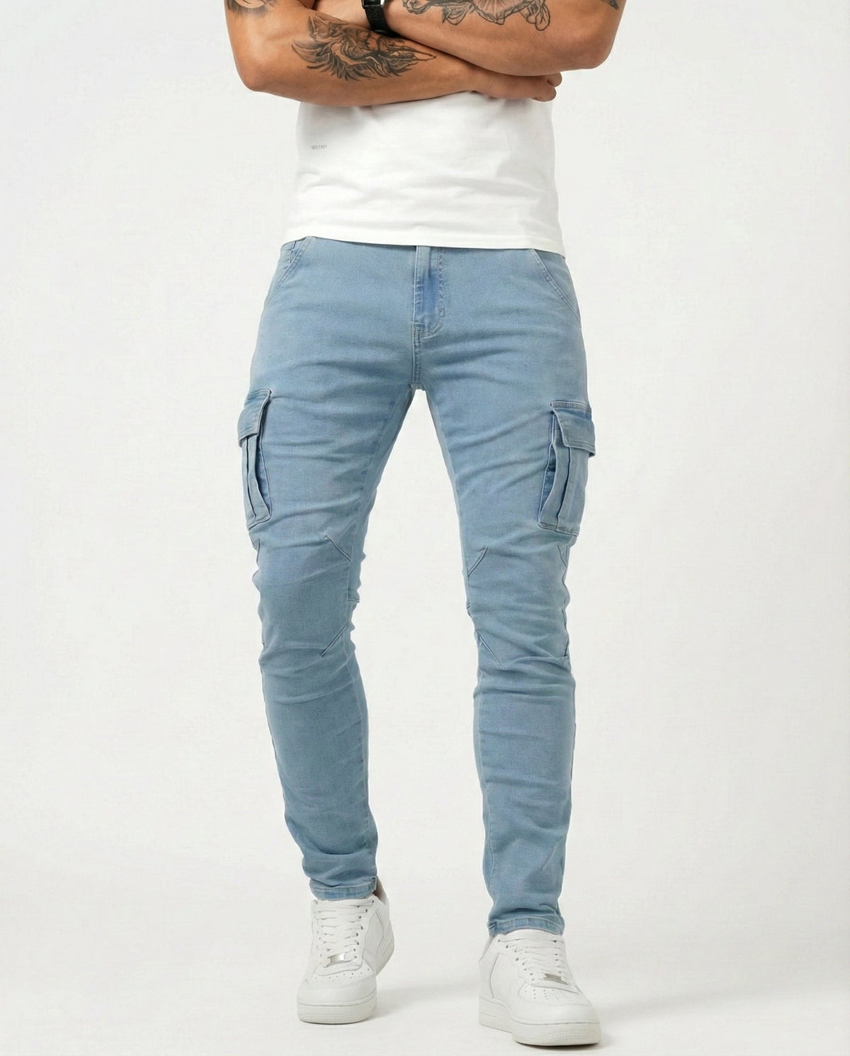 Men's Slim-Fit Stretch Cargo Jeans