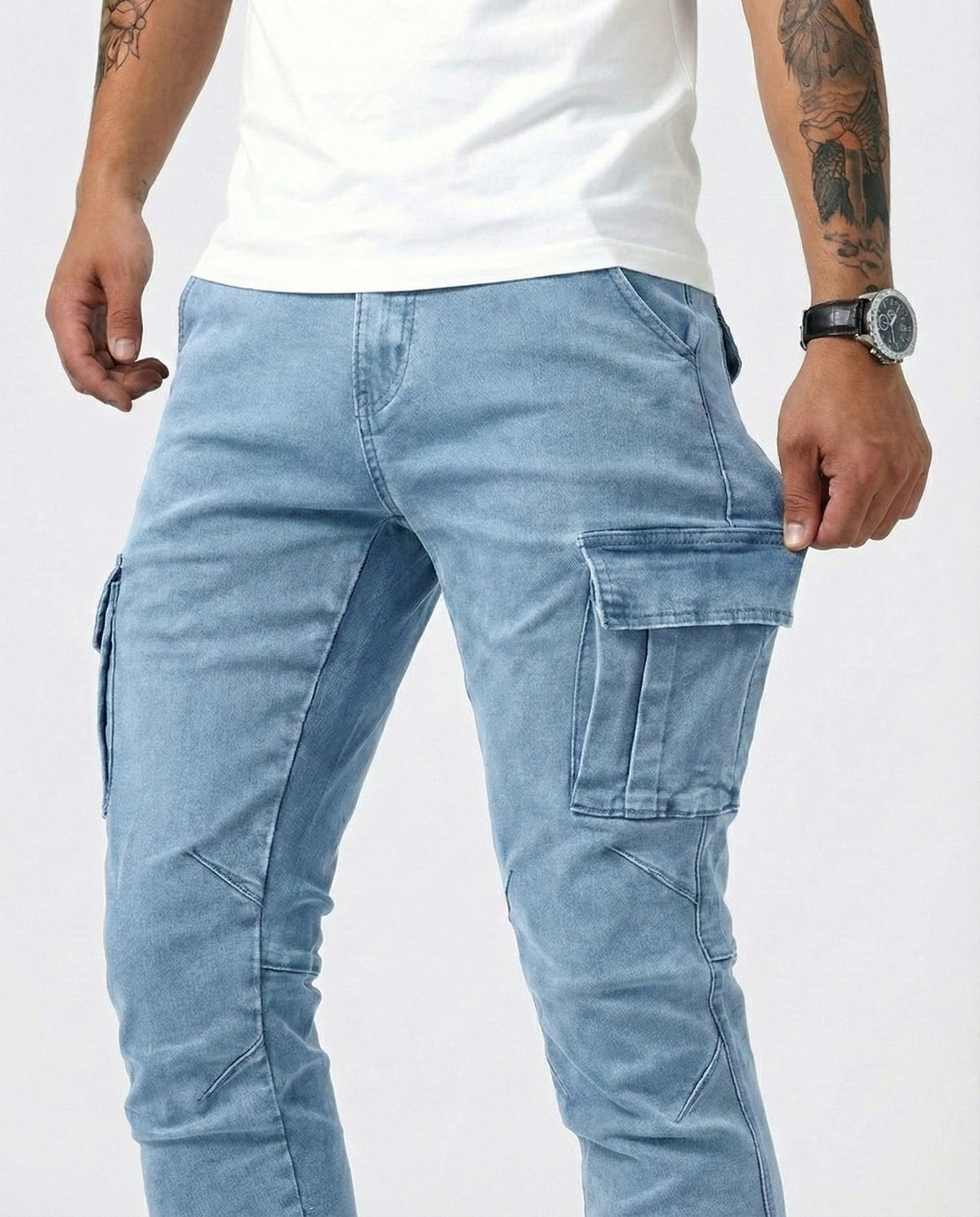 Men's Slim-Fit Stretch Cargo Jeans