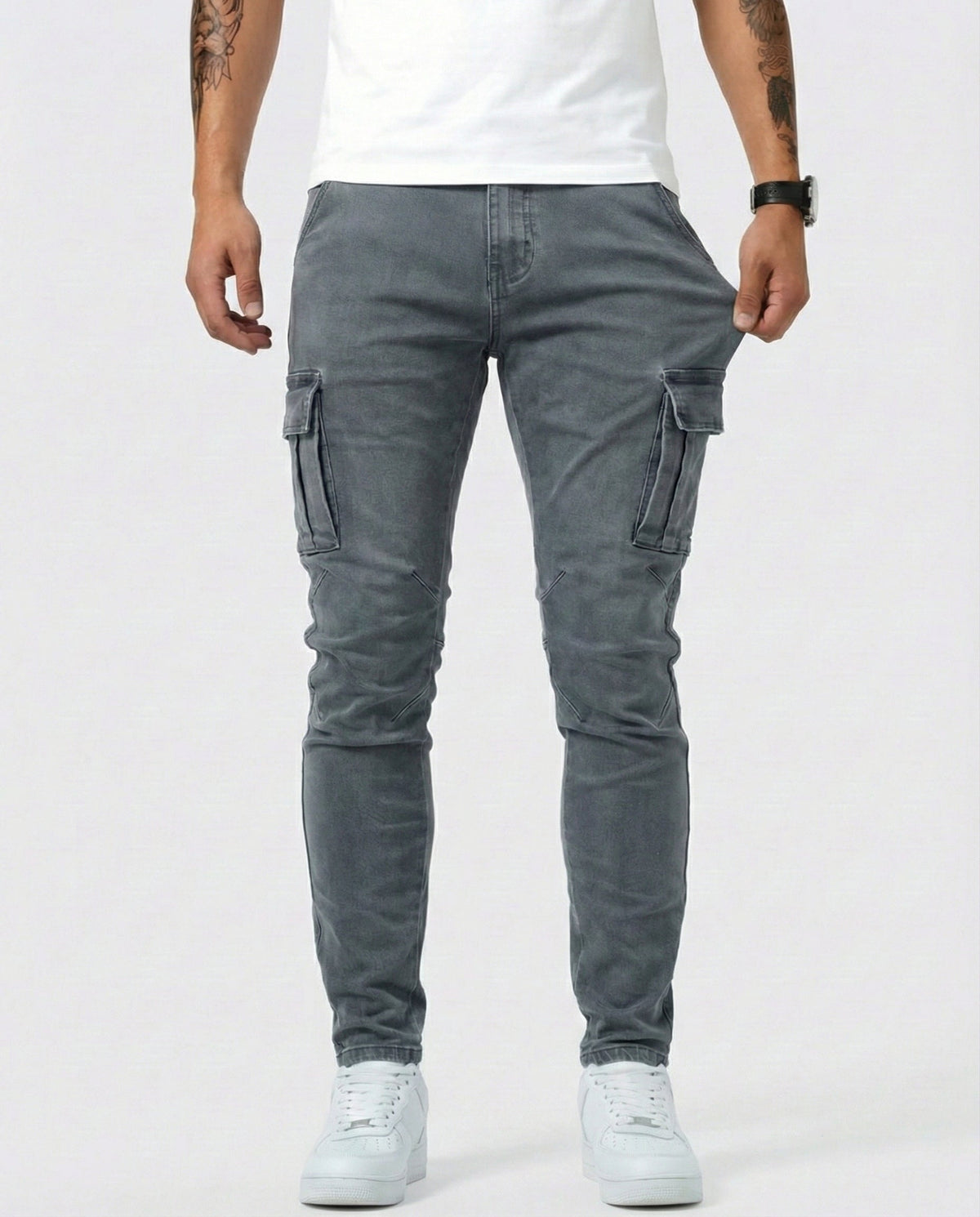 Men's Slim-Fit Stretch Cargo Jeans