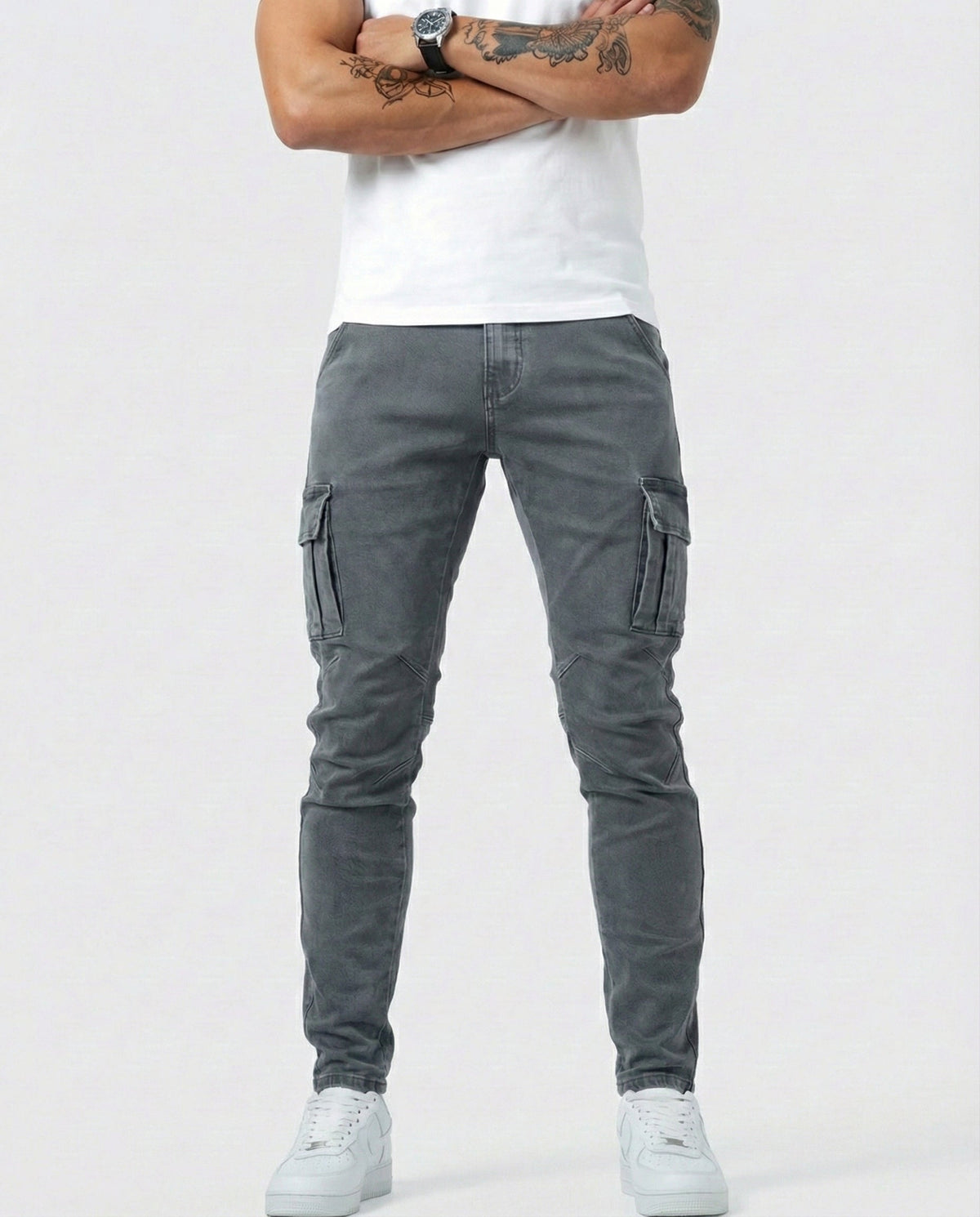 Men's Slim-Fit Stretch Cargo Jeans