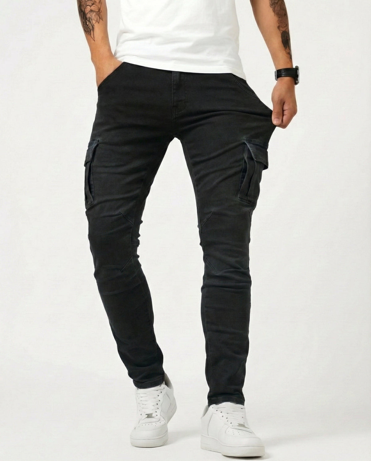 Men's Slim-Fit Stretch Cargo Jeans
