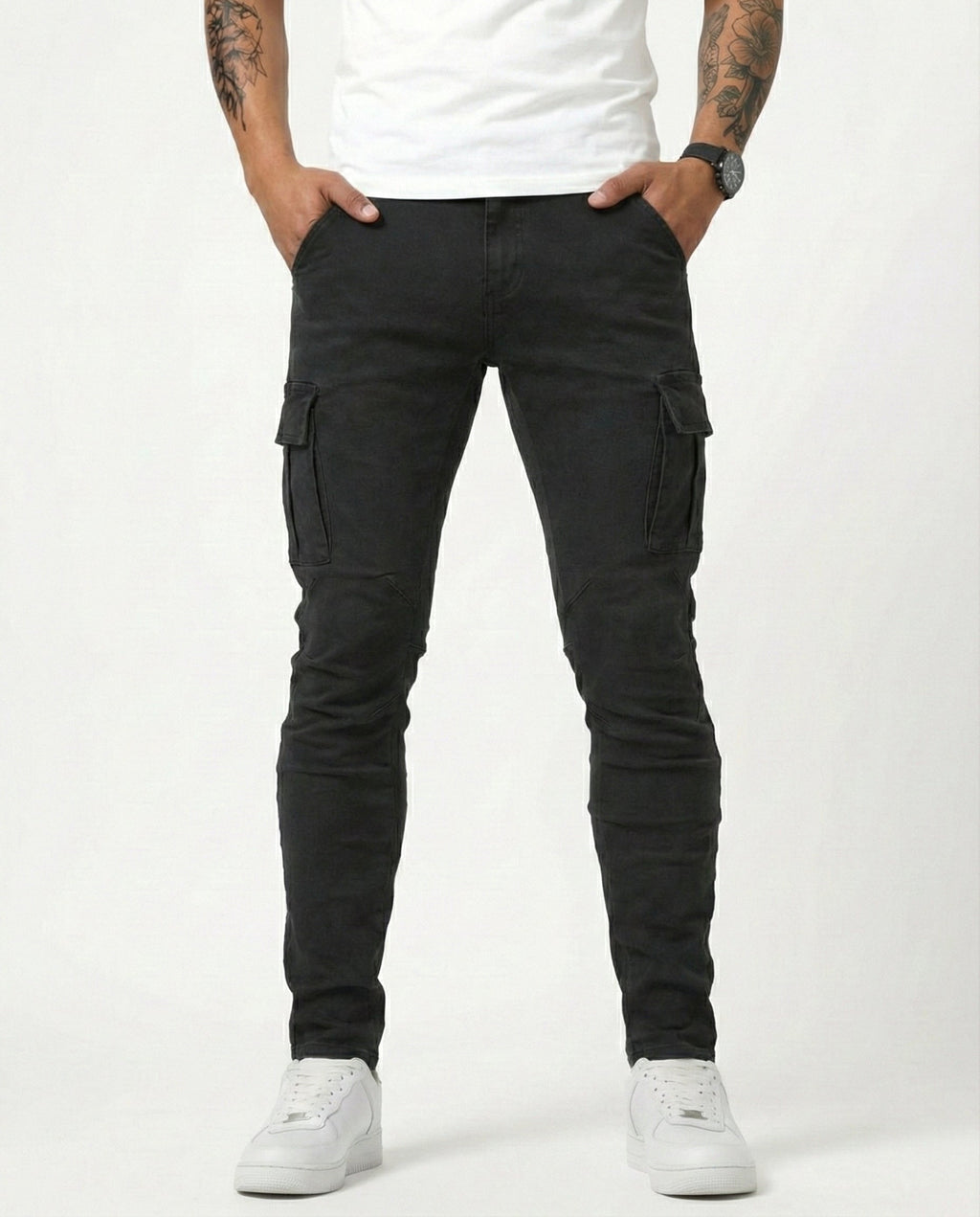 Men's Slim-Fit Stretch Cargo Jeans