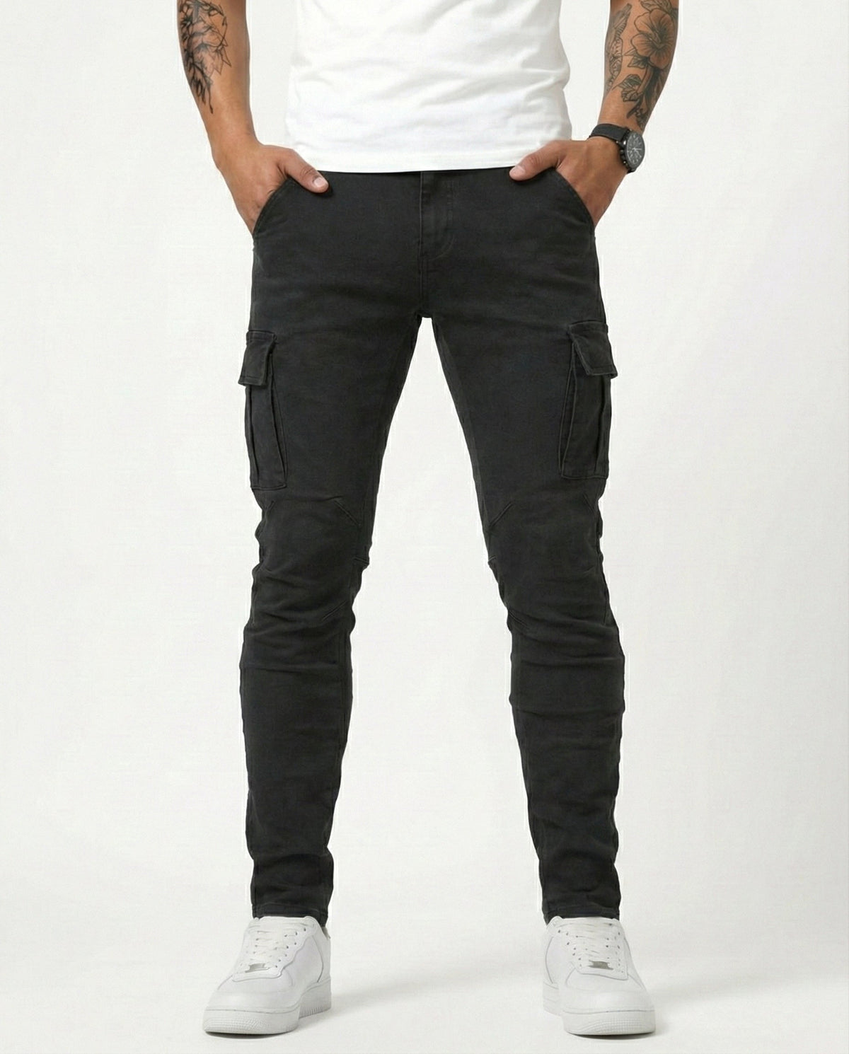 Men's Slim-Fit Stretch Cargo Jeans