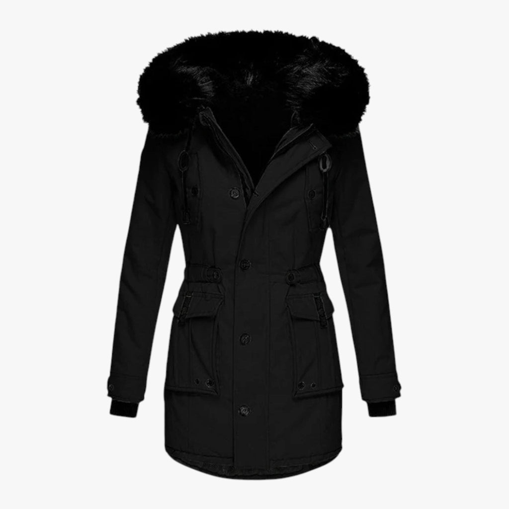 Women's Faux-Fur Hooded Long Winter Coat