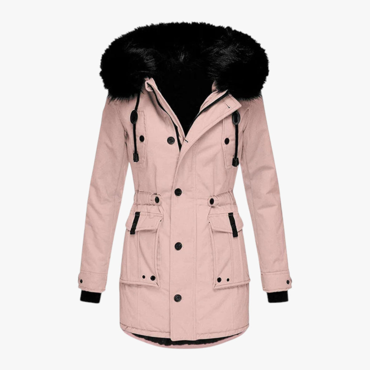 Women's Faux-Fur Hooded Long Winter Coat
