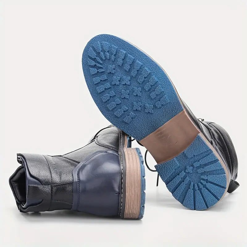 Men's Leather Lace-Up Ankle Boots