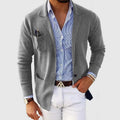 Men's Lapel Collar Knit Cardigan