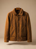 Men's Button-Front Teddy Fleece Jacket