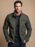 Men's Stand-Collar Zip-Up Utility Jacket