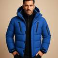 Men's Regular Fit Water-Resistant Winter Jacket with Hood