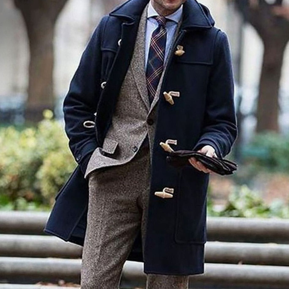 Men's Hooded Toggle Duffle Coat