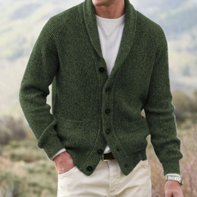Men's Shawl Collar Cardigan