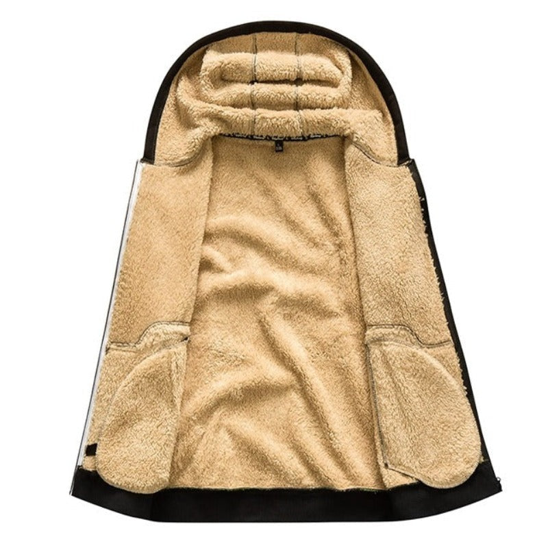 Men's Sherpa-Lined Zip Hoodie
