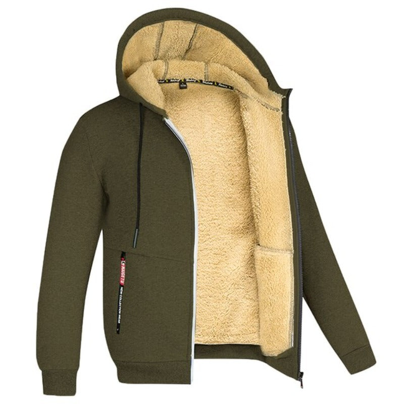 Men's Sherpa-Lined Zip Hoodie