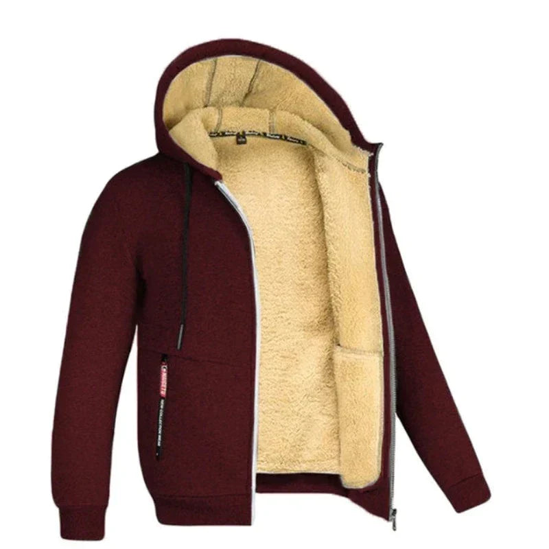 Men's Sherpa-Lined Zip Hoodie