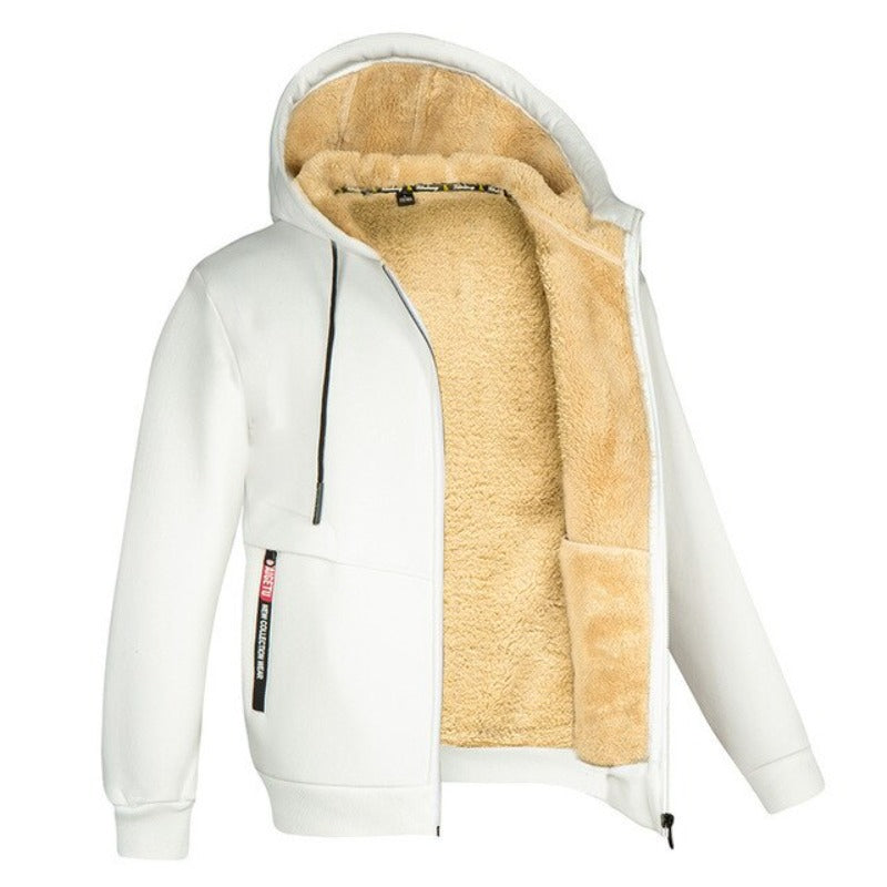 Men's Sherpa-Lined Zip Hoodie