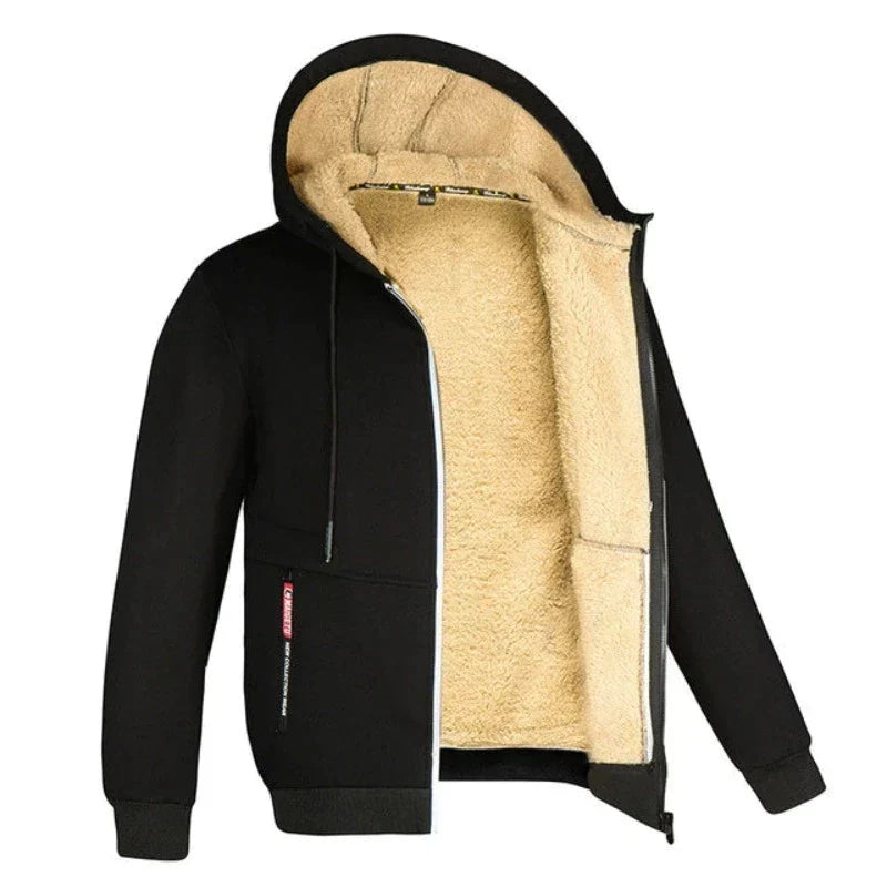 Men's Sherpa-Lined Zip Hoodie