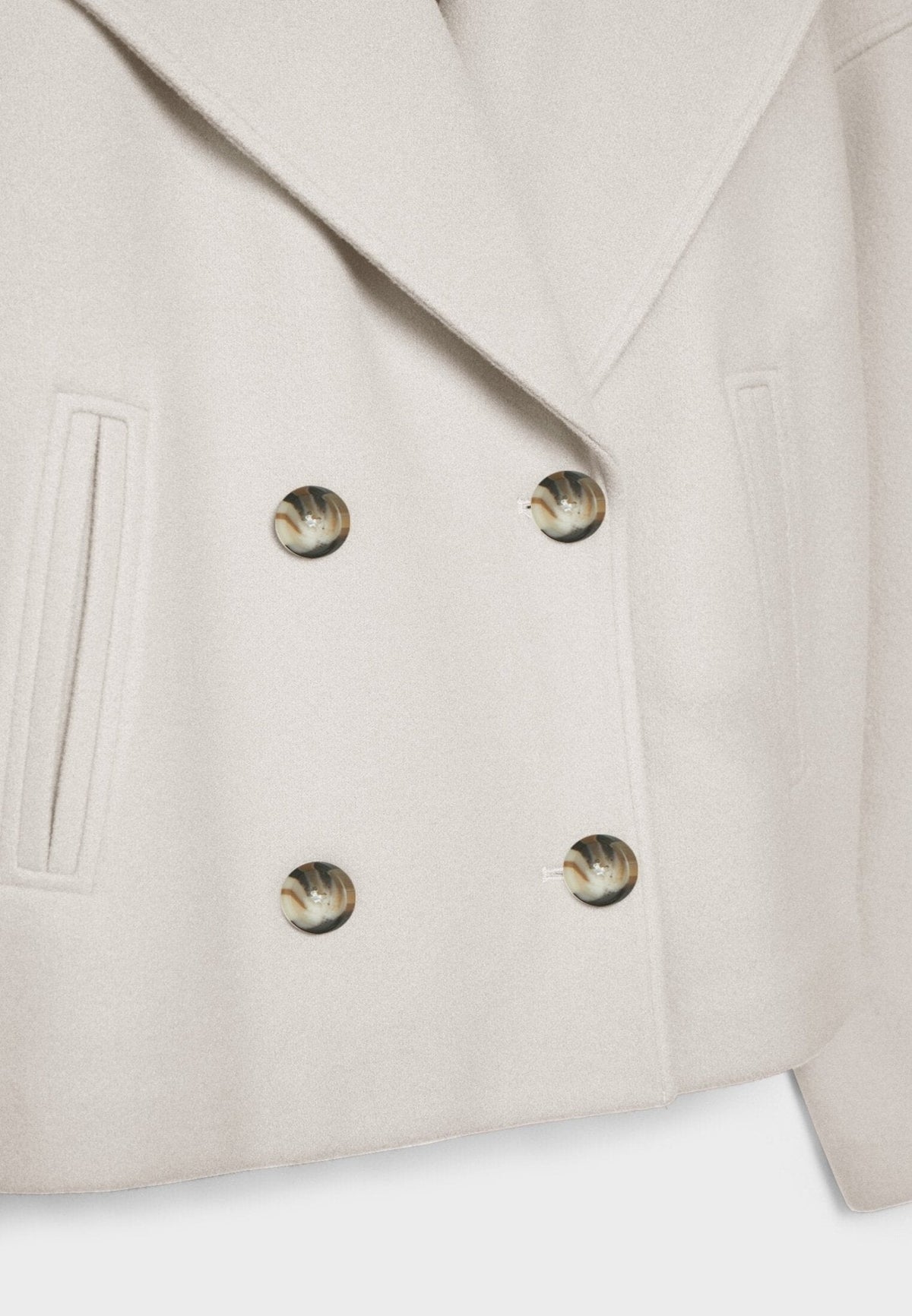Women's Double-Breasted Short Pea Coat