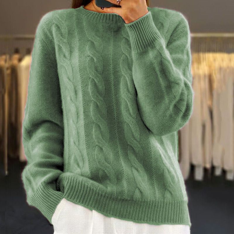 Women's Cozy Knit Crewneck Winter Sweater