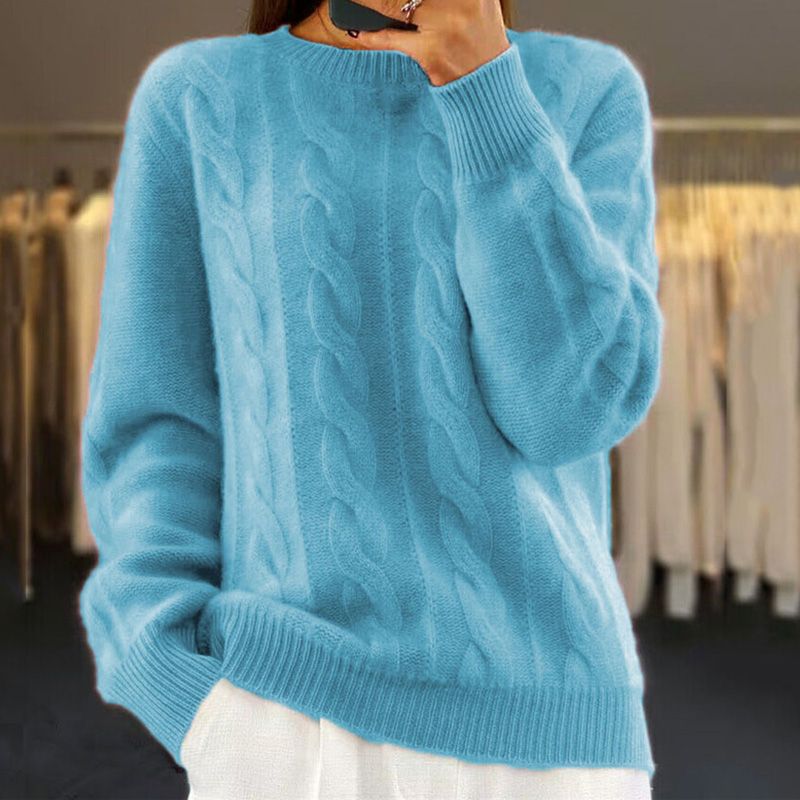 Women's Cozy Knit Crewneck Winter Sweater